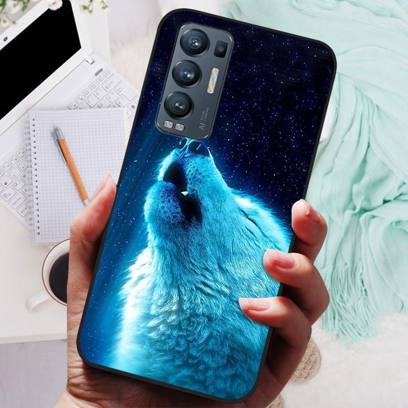 Чехол для OPPO Find X3 Neo Черный Чехол Лев Волк Силиконовый Мягкий Задний Чехол Для OPPO Find X3 Lite Чехол Для Телефона Reno 5 Pro Plus 5G