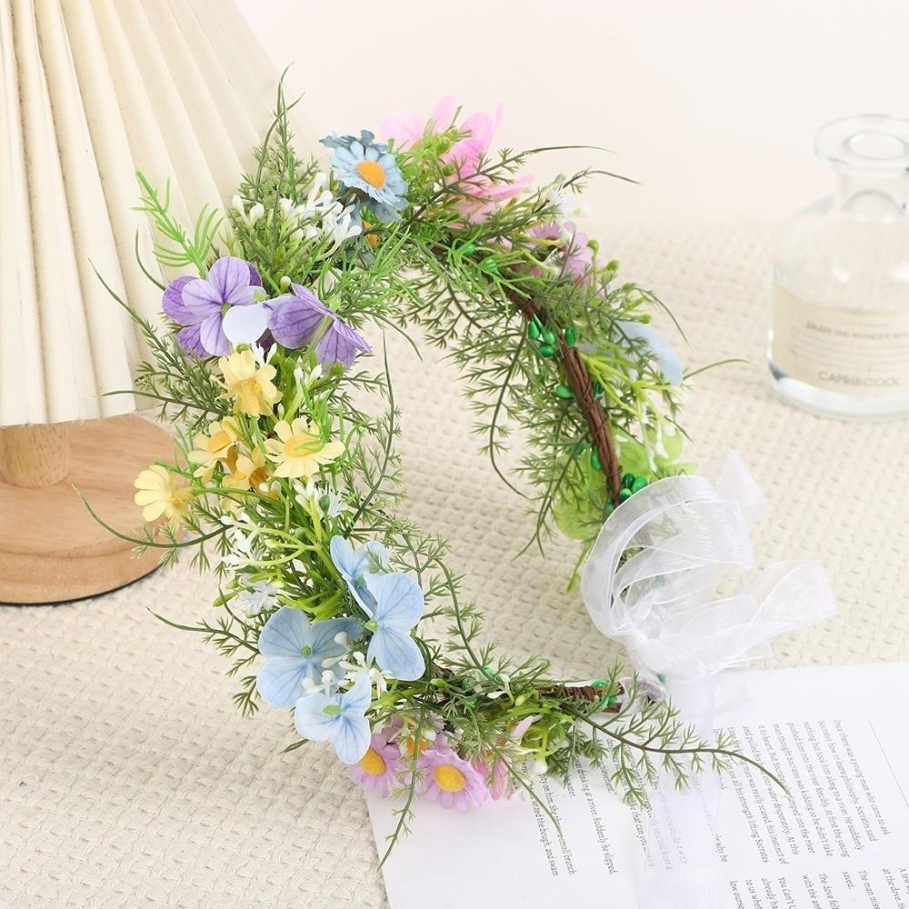 Daisy Decoration Bridal Flower Headband Artificial Floral Hair Hoop Bridal Ceremony
