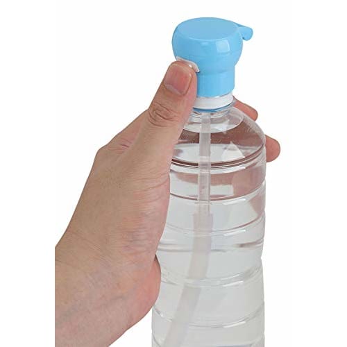 Komori Resin Plastic Bottle with Straw Cap Attachment, Blue, 4.1mm Diameter X 13cm Approx., 25cm X 41cm High