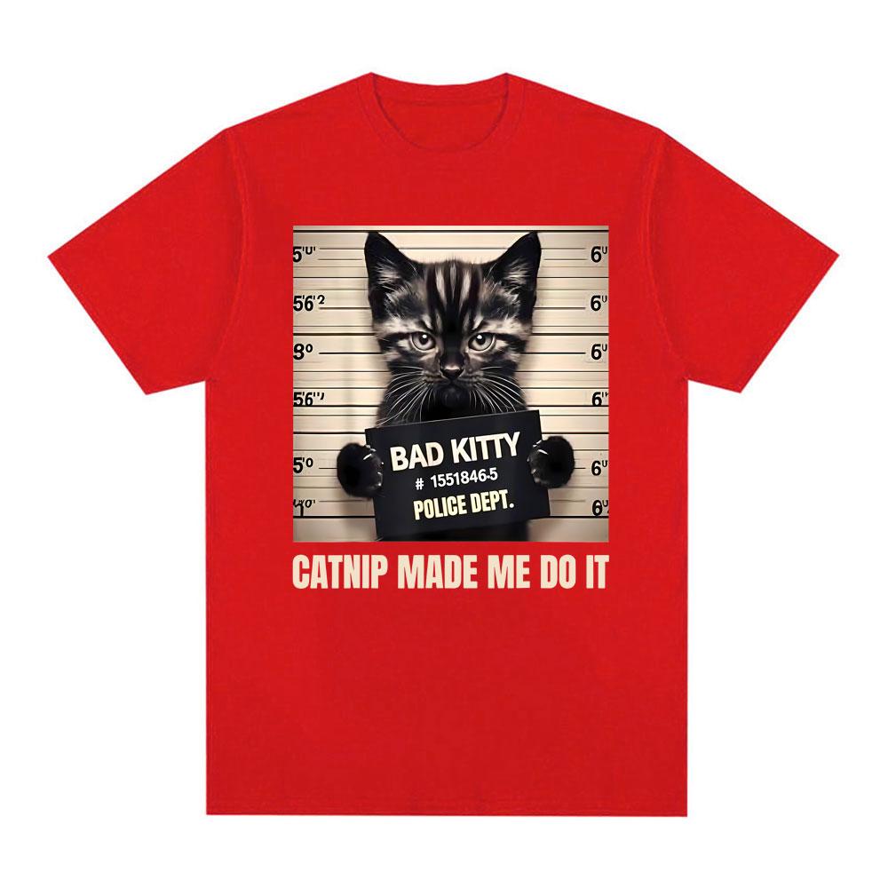 Mugshot for Cat Lover Cat Mom Cat Dad Graphic Tee Shirt Unisex Unisex Short Sleeve Cotton T Shirts Fashion Gothic Tshirt Streetwear