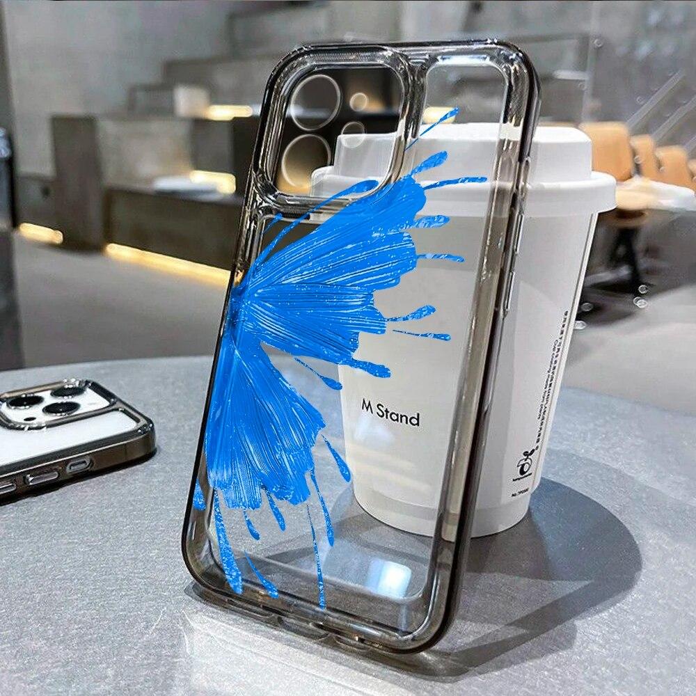 Aesthetic Butterfly Phone Case For iPhone 14 Pro Max Case iPhone 11 12 13 15 Pro Max X XS XR 7 8 SE Shockproof Soft Clear Cover