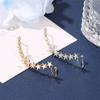 New Fashion Sliver Gold Color Star Shape Long Earcuffs Bohemian Crystal Clip On Ear Cuff For Women Earring Clips Jewelry