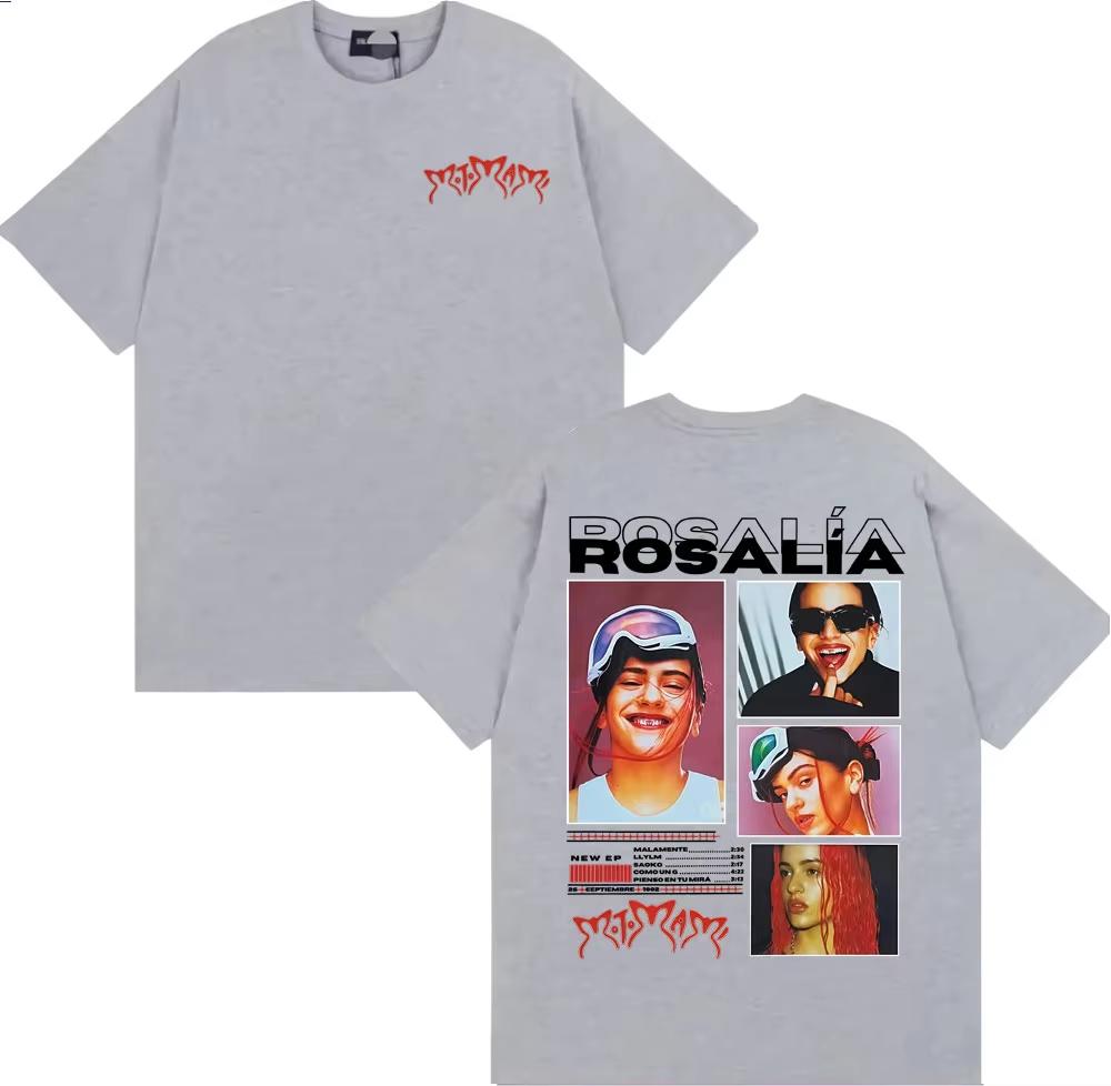 Singer Rosalia Motomami Album 2026 Print T Shirts Unisex Unisex Fashion Hip Hop 90s Vintage TShirt Short Sleeve Oversized Tees