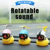 Lovely Duckling In The Car Ornament With Helmet Chain Car Interior Accessories Decorations Auto Dashboard Toys Duck In The Car