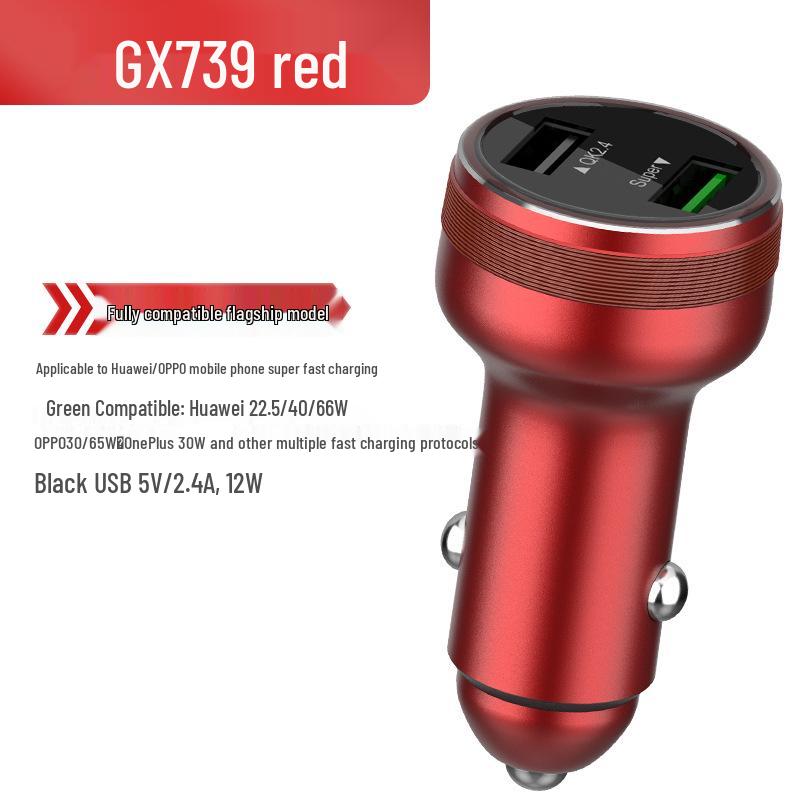 Супербыстрое автомобильное зарядное устройство PD 66 Вт для Huawei, Apple и Oppo