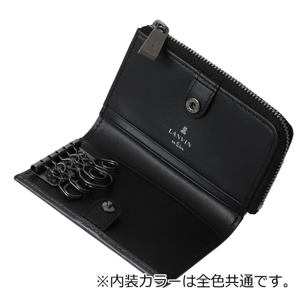 На Ключница Кошелек для монет Кошелек для монет Визитница Чехол для карточек Мультикейс 5 рядов 518611 Lenore Повседневная Воловья кожа Натуральная кожа Черный [Lanvin Bleu] Мужской [01]