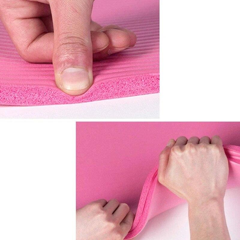 1 шт., 1-1,5 см, толстый NBR, комфортный пенопластовый коврик для йоги, противоскользящий коврик для упражнений, удлиненный, экологически чистый и без запаха, унисекс