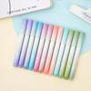 12Pcs Kawaii Color Makers Writing Drawing Cute Macaron Brush Pens Lettering Paint Graffiti School Art Supplies Stationery