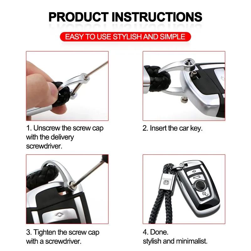 Car Hot 2025 Metal Car Key Chain Key Ring Key Lanyard Car Emblem Styling For Honda Fit Mugen Insight Type S R VTEC DOHC Vezel Le