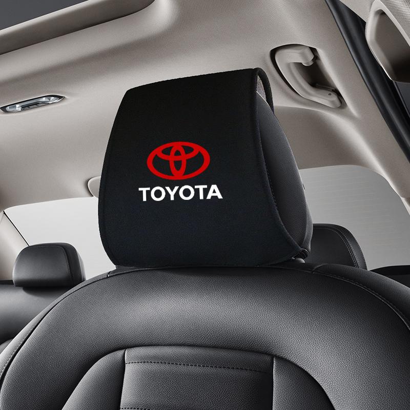 CKMY4 1Pcs Car Headrest Cover Seat Head Pillow Neck Headrest Cover Car Stying for Toyota Camry RAV4 Avensis auris hilux Corolla
