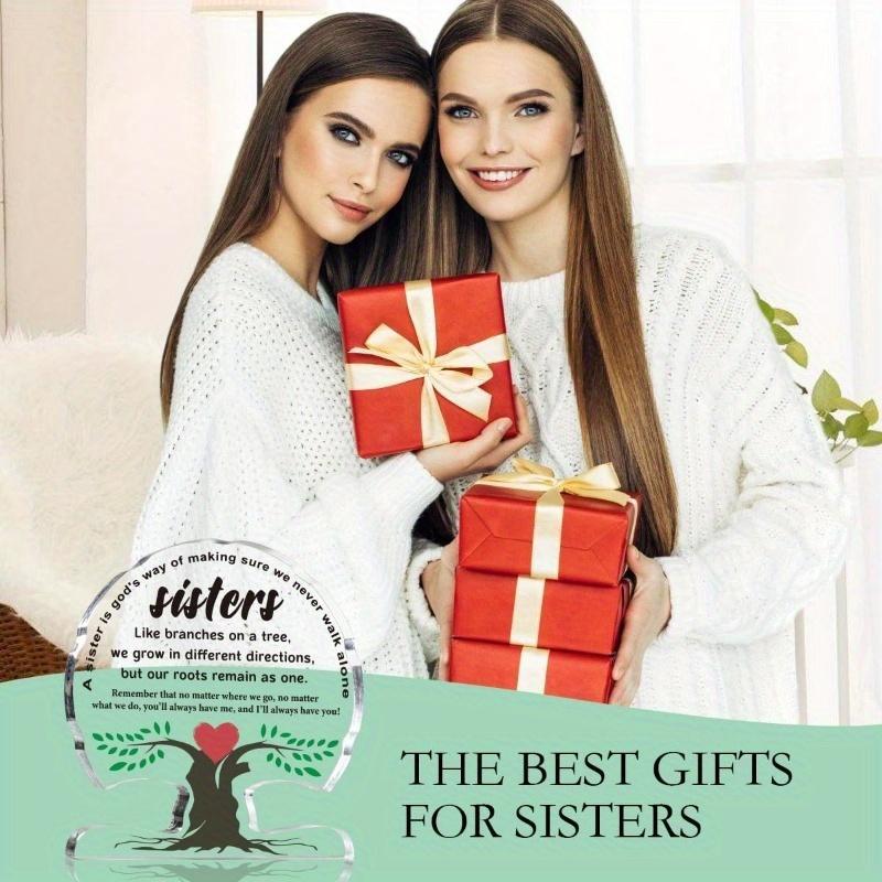 Birthday Gift from Sister To Sister Brother To Sister Friendship Gift; Acrylic Tree-shaped Desktop Sign Home Decor.