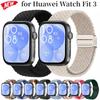 Nylon Braided Strap for Huawei Watch Fit 3/4/4 Pro Magnetic Adjustable Comfortable Band for Huawei Watch Fit 4/3 Bracelet Belt