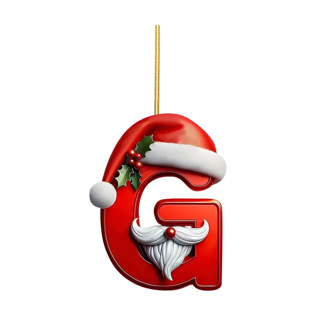 Рождественская елка из 26 букв, подвесное персонализированное украшение в виде рождественской буквы