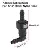 789mm SAE to 516" 90 Degree Fuel Line Hose Quick Release Connector Nylon 1 Set