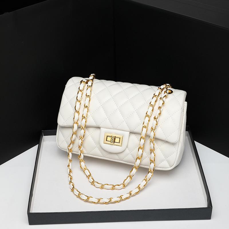 New Spring Diamond Chain Bag European and American Retro Fashionable Hot Mom Bag Easy To Match One Shoulder Crossbody Bag for Women