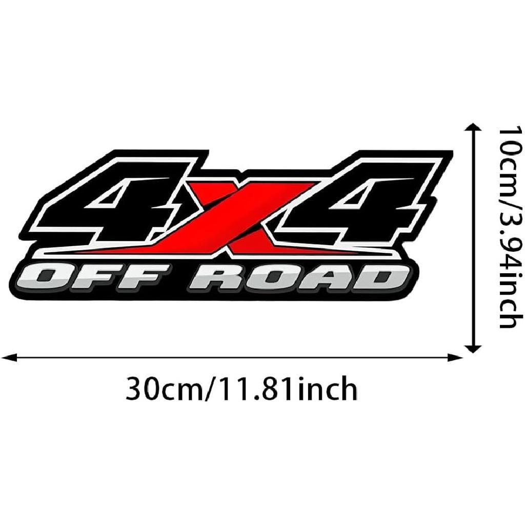 2 шт. Наклейки-декали 4x4 для бездорожья 30x10 см, Защита от царапин, Водонепроницаемая самоклеящаяся декаль, Используется для автомобиля, для Ford F-150, F-250, F-350, Tacoma,