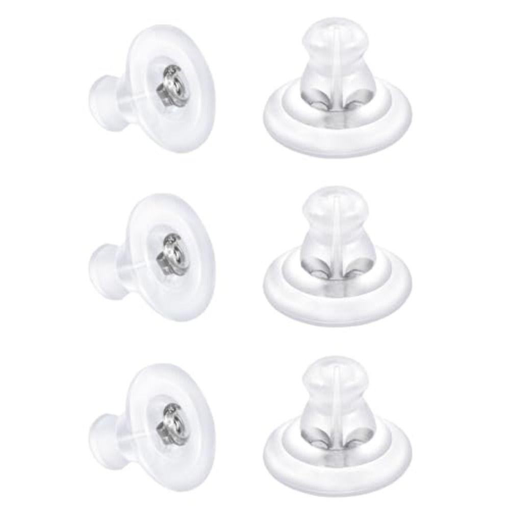 600Pcs/Set Clear Silicone Earring Backs Clutch Stoppers for Studs/Droopy Ears/Heavy Earring