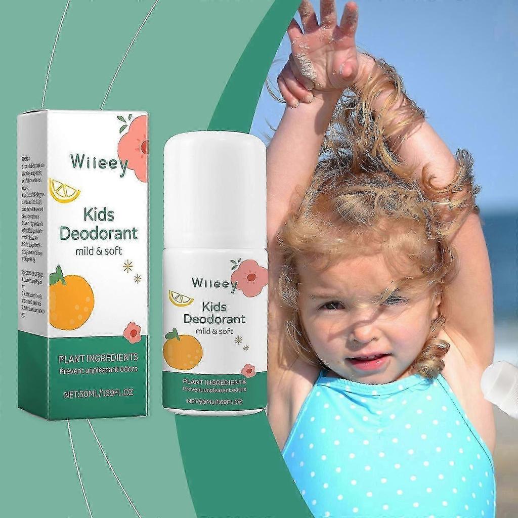 1-3Pcs Natural Deodorant for Kids & Teens, Hypoallergenic Roll-On Deodorant, Body Odor Protection