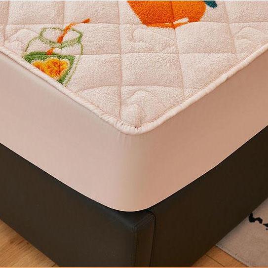 3 шт./компл. бархатное покрывало из ягненка, толстый стеганый коралловый бархатный чехол для матраса