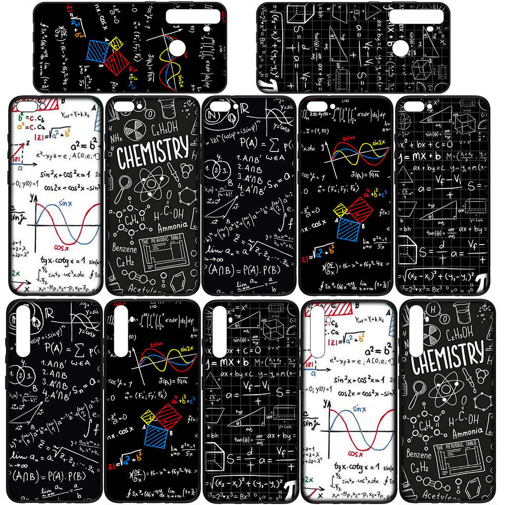 Для iPhone 16 15 Xiaomi Redmi Note 14 13 12 Pro Max X 8 9 16e Samsung Galaxy S25 S24 S23 Moto OPPO Химия Наука Математика Уравнение Формула Чехол для телефона