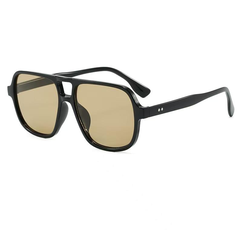 New fashion large frame double beam sunglasses sunshade glasses catwalk party square multi-color fashion sunglasses
