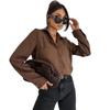 2025 Women's Comfy Autumn/Winter Inner Layering Shirt - Atmospheric Brown