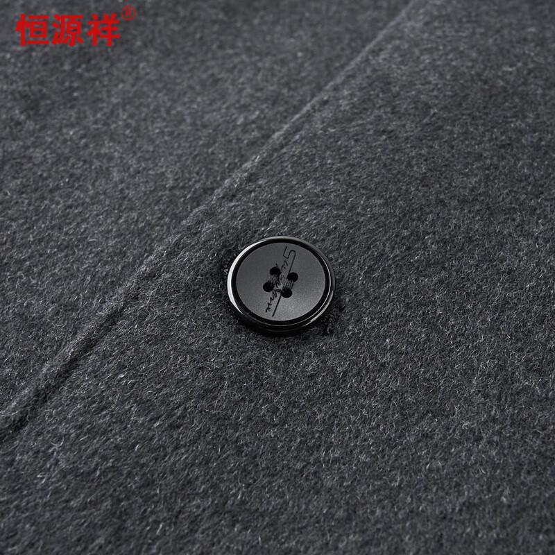 Мужское пальто Hengyuanxiang из двухсторонней шерстяной смеси со съемным пуховым подкладом