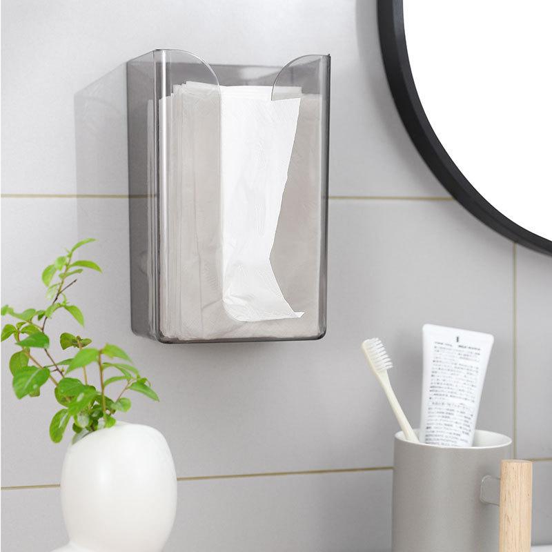 1 шт., коробка для салфеток, настенная без перфорации, бытовая салфетка для лица, коробка для хранения полотенец для лица, кухонная коробка для извлечения туалетной бумаги