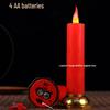 Red LED Battery-Operated Candle for Buddha Offering and God of Wealth Ornament