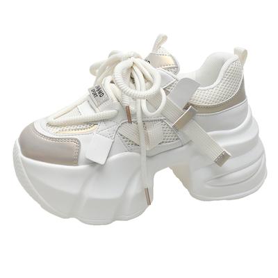 Модные весенние кроссовки 8 см, женские туфли на высокой платформе, повседневные толстые спортивные женские кроссовки Zapatillas Mujer, массивные кроссовки для женщин