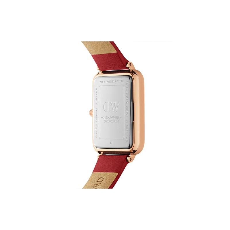 Daniel Wellington QUADRO Series Watch Quartz Movement Leather Strap White Dial Men's Watch Fashion DW00100453