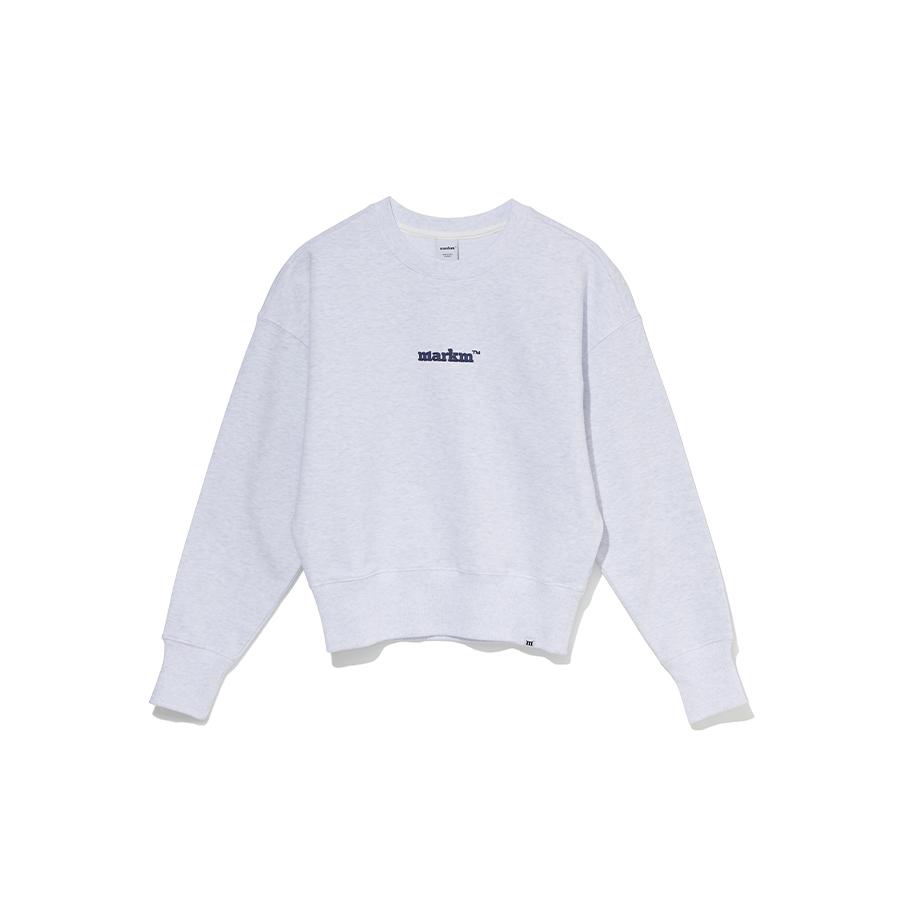 MARKM Women'S Basic Logo Crew Neck Short Sweatshirt (Miiba8751)