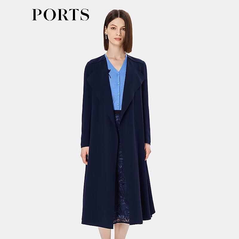 Ports Женский тренч с длинным рукавом и поясом