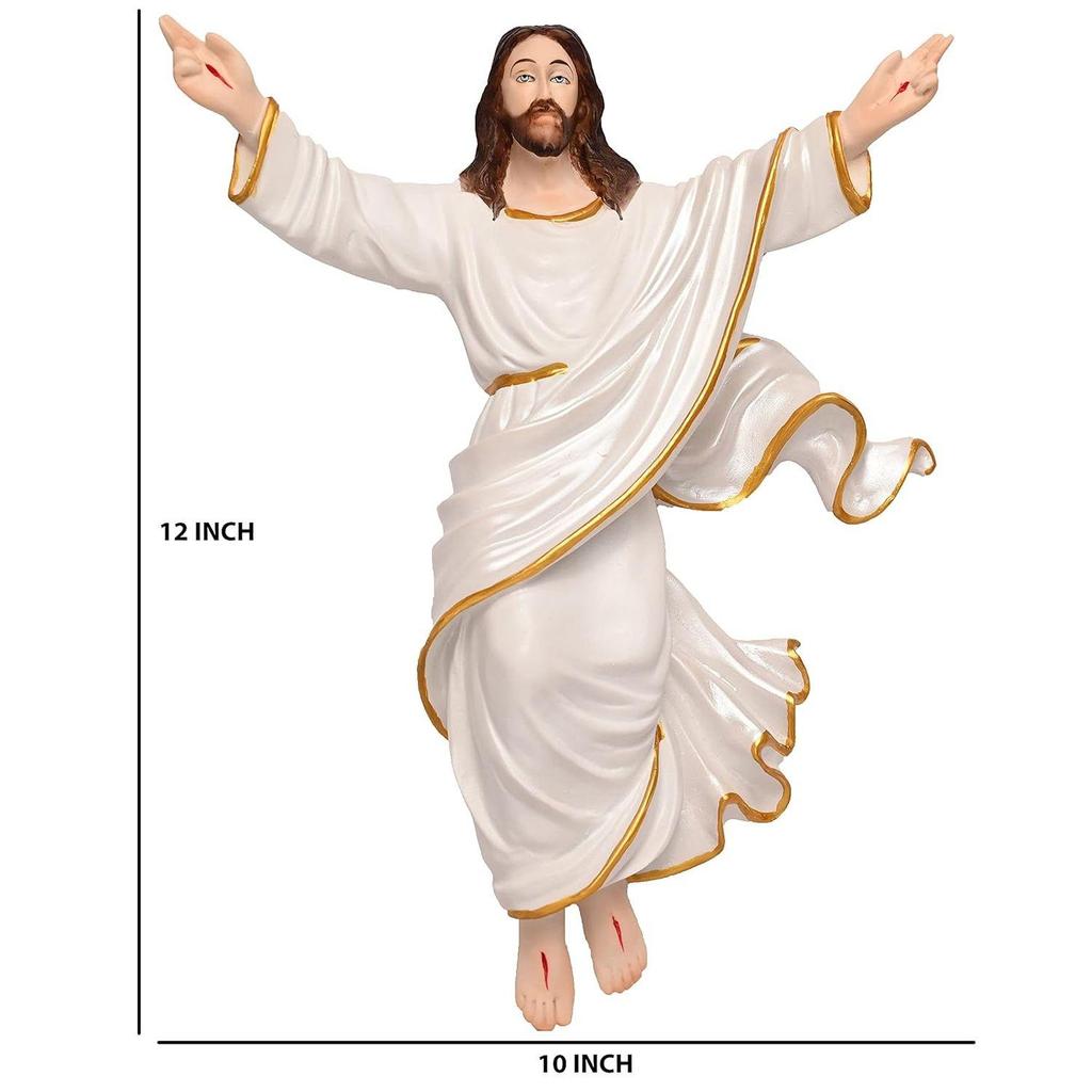 Воскресший Иисус Христос (3 x 10 x 12 дюймов) Идол и экспонат для подарков и декора (белый)