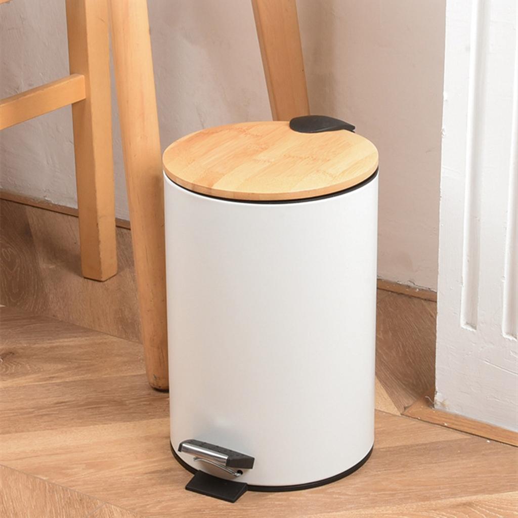 Черный роскошный мусорный бак для кухни, ванной, офиса, хранения, гостиной, мусорные баки, корзина с крышкой, органайзер для уборки, 5 л