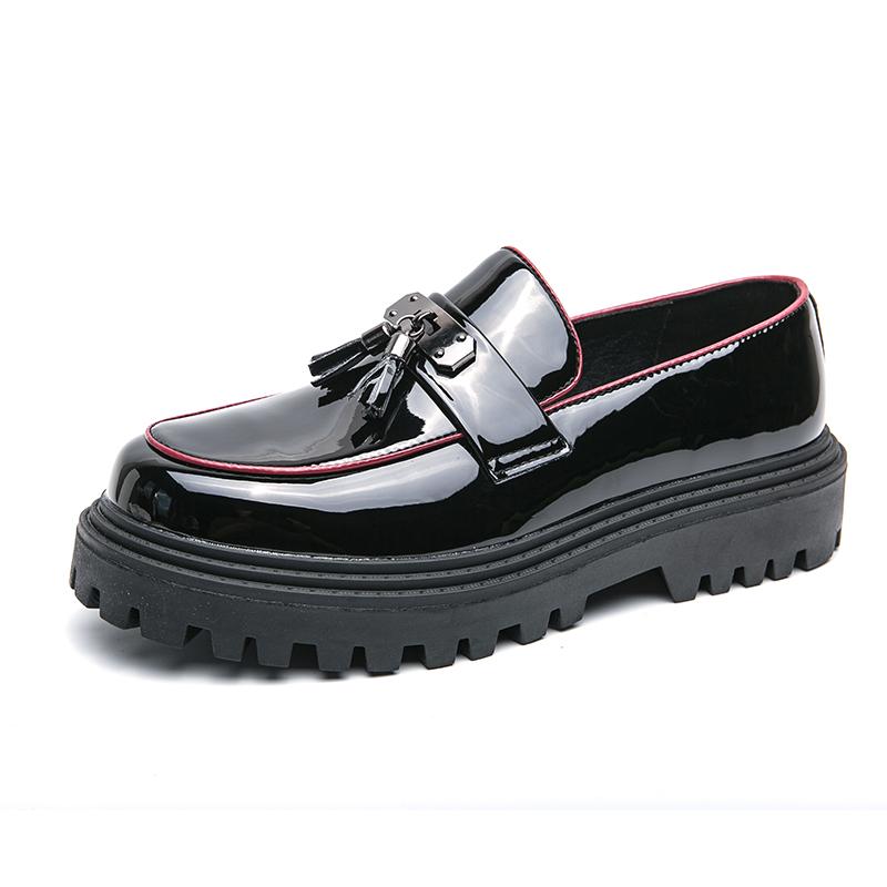 Модные повседневные мужские туфли на толстой подошве для молодежи с кисточками, новый стиль, повседневные, для отдыха, вечеринки, офиса, свадьбы, жениха