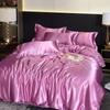Luxury Gold Mulberry Silk Bedding Set Comforter Quilt Cover Flat Sheet Pillowcase Double Ru Europe Queen Bed Linen Duvet Covers