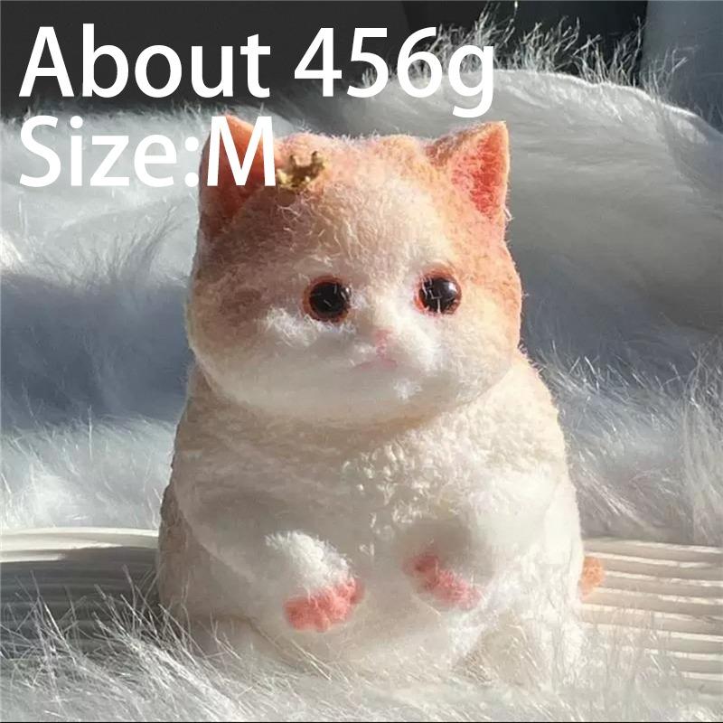 Cute Kawaii Cat Squishy Soft Silicone Stress Relief Squeeze Toy Anxiety Relief Desk Buddy Gift For Kids Adults Desk Decor Gift