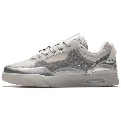 Aojie Shining Удобные повседневные простые нескользящие высокие низкие кроссовки для скейтбординга женские кроссовки серые серебристые 122438040X-1