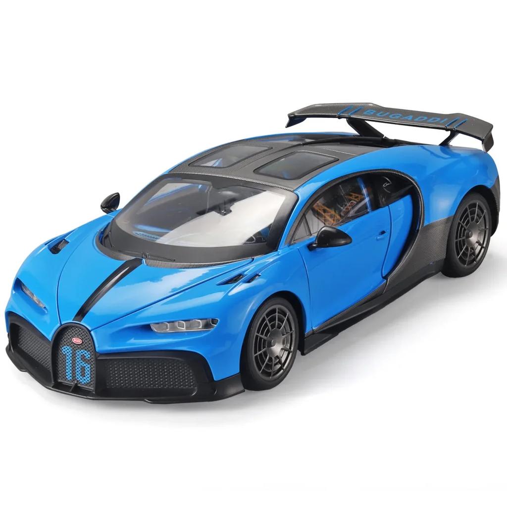 1/18 Bugatti Sports Car Model Toy Alloy Diecast Simulation Toys Vehicle with Sound and Light Rubber Tires Collection Toys for Boys Gifts