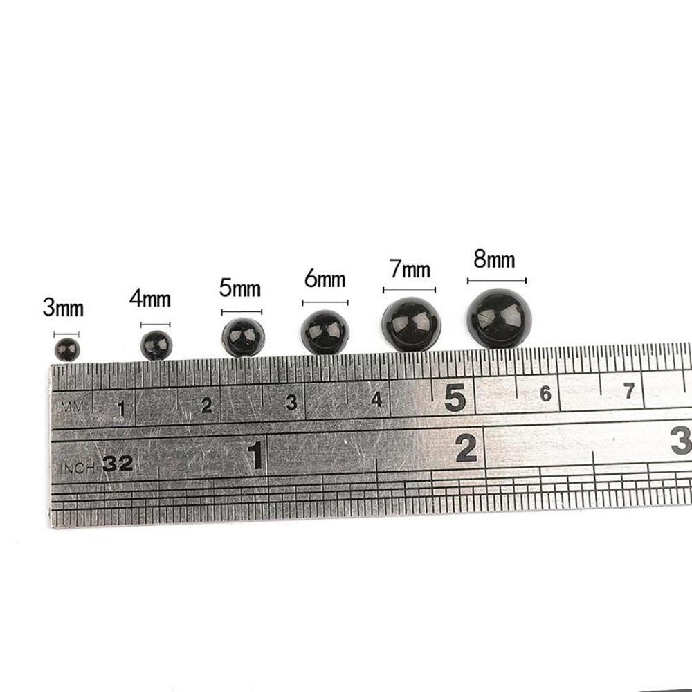 100-500Pcs New 3-8mm Half Round Beads Black Round Plastic Eyes Accessories DIY Crafts Eye Bead Children