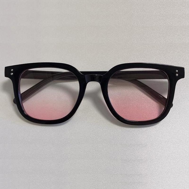 Солнцезащитные очки для женщин в черной оправе с пудрой и румянами, очки для макияжа без макияжа, квадратная большая оправа