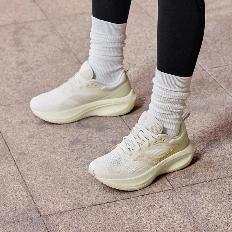 SAUCONY Surge 3 Универсальные Удобные Тканевые Амортизирующие Дышащие Легкие Низкие Повседневные Кроссовки для Бега Женские кроссовки Бежевые S18215-2