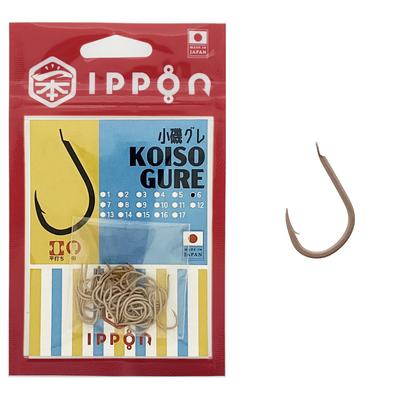 ИППОН (1) Маленькие рыболовные крючки Iso Grey Krill Coated, Сделано в Японии, Экономичная упаковка (Размер 6 40 Крючков)