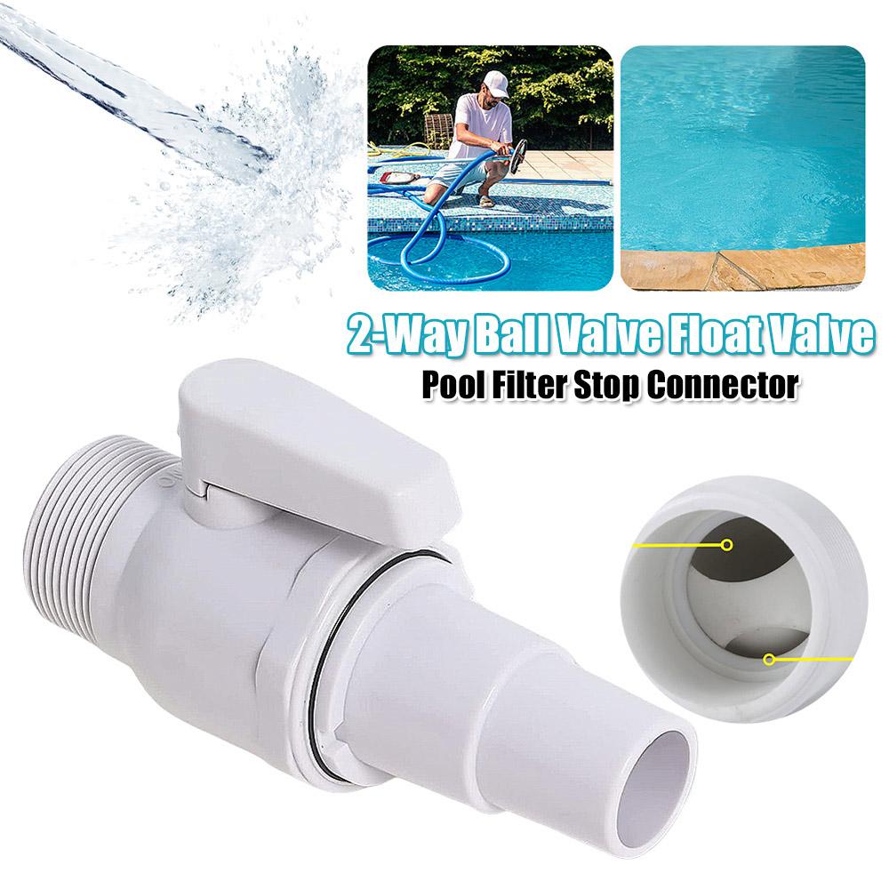 2-Way Ball Valve Float Valve 1.5 - 1.25in Water Flow Regulation Pool Valve Maximum 50 PSI Pressure Rating for Above Ground Pool