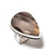 Ювелирное кольцо из стерлингового серебра 925 пробы с натуральным агатом Монтана, размер 8,5 S1l87