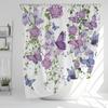 Flowers Butterfly Shower Curtain Fantasy Art Rose Floral Girls Waterproof Fabric Bathroom Curtain Room Decor Curtains With Hooks