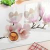 Decorative Glass Kitchen Chopping Board with Magnolia Graphics 80x52 cm