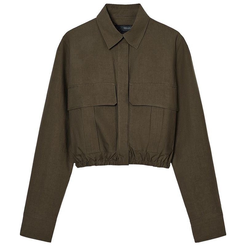 Zaprha 2025 New Arrival Retro Fashionable Tooling Style Casual Pocket Decoration Long Sleeves Short Shirt Ladies 2956235