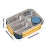 Stainless Steel Lunch Box Kids 3 Compartments Lunch Container Adult Lunch Box Portable Lunch Containers Large Capacity Lunch Box